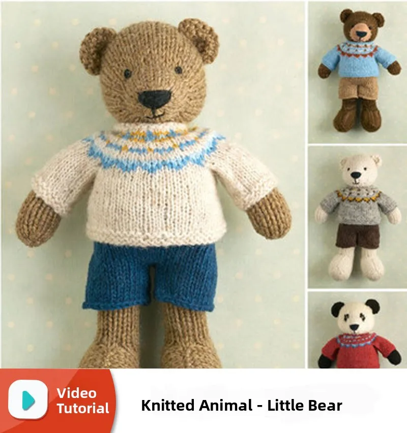 

Набор для вязания куклы-медведя своими руками: высококачественная шерстяная пряжа, хлопковая нить для игрушек-животных и аксессуаров для одежды