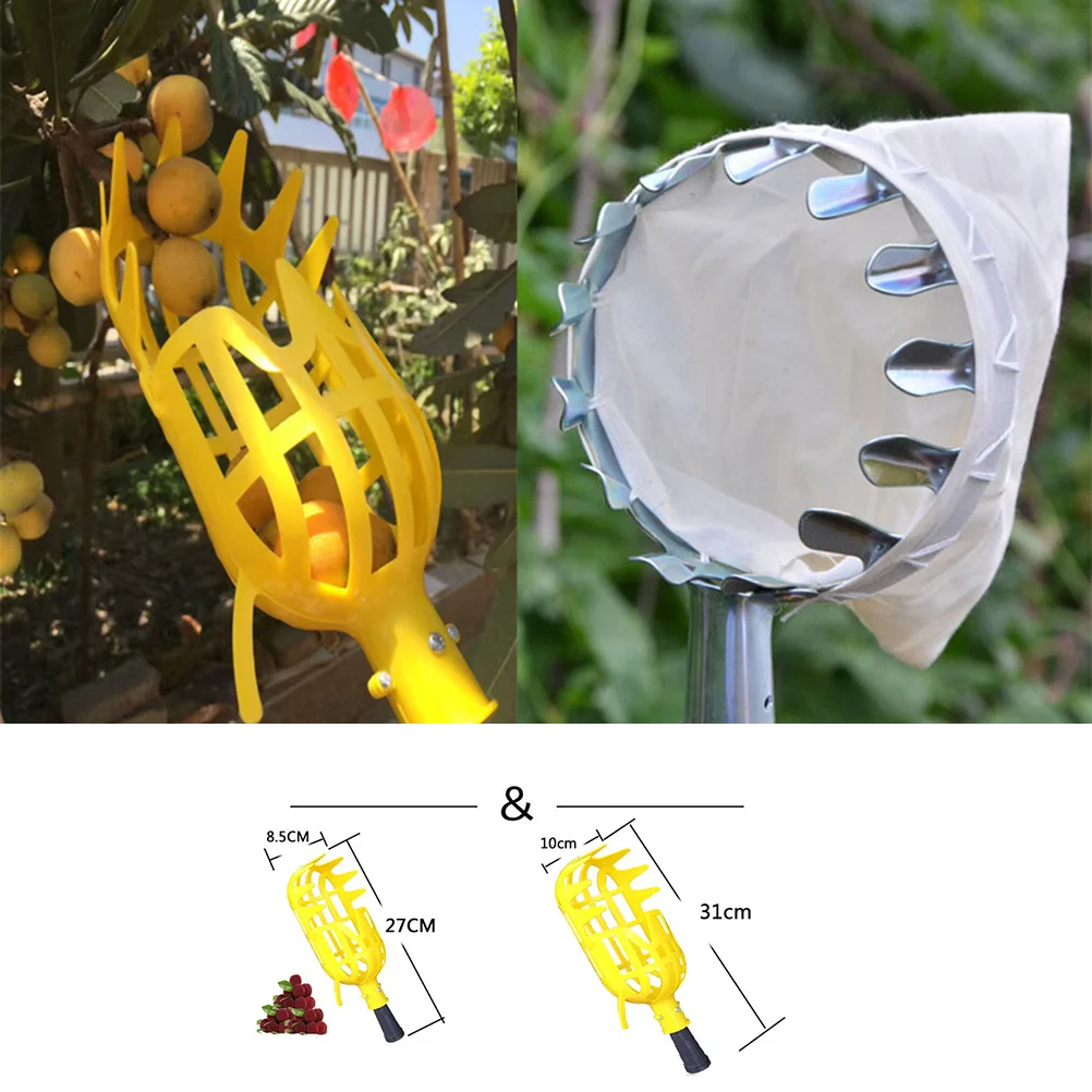 

2pcs Fruit Picker Tool Replacement For Arbutus Pear Peach No Ladder Needed Garden Harvesting Picking Device Fruit Picking