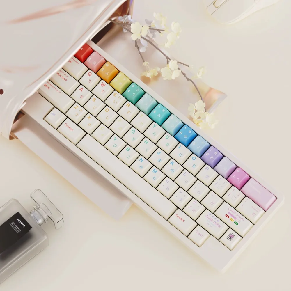 

Loerent Macaron Keycap PBT 146Key Custom Colour Keyboard Cap Cherry Profile Gaming KeyCap for Mechanical Keyboard Accessories