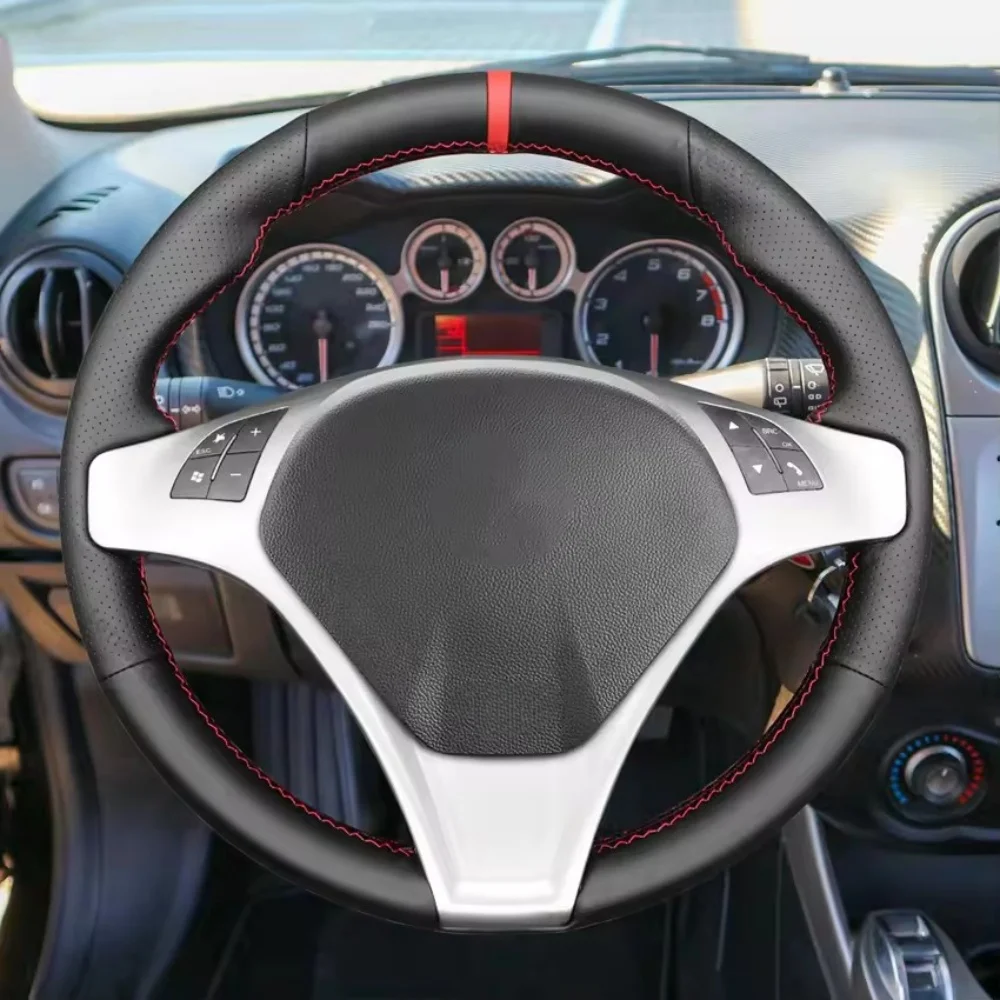 Hand Stitched Artificial Leather Steering Wheel Cover For Alfa Romeo Giulietta 2010-2014 Mito 2008-2015 Auto Lnterior Accessorie