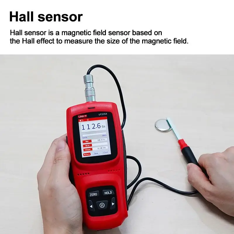 UNI-T Handheld Digital Gauss Meter UT335A UT335B UT335C 0-3000mT Automatic Manual Zeroing For Magnetic Field Detection