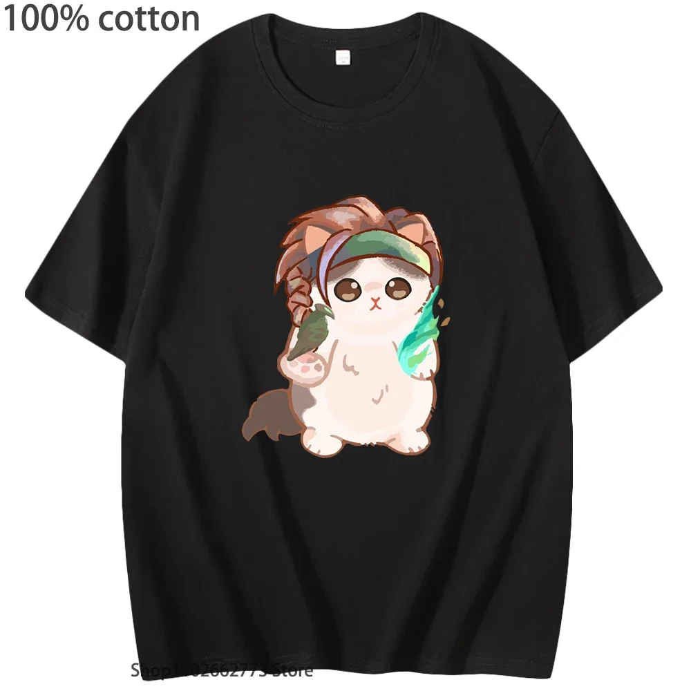 

Cute Valorant Game T Shirt Skye Cat Tees Men Women 100%Cotton Summer Clothes New Arrivals Customize Clothing Unisex Harajuku Top