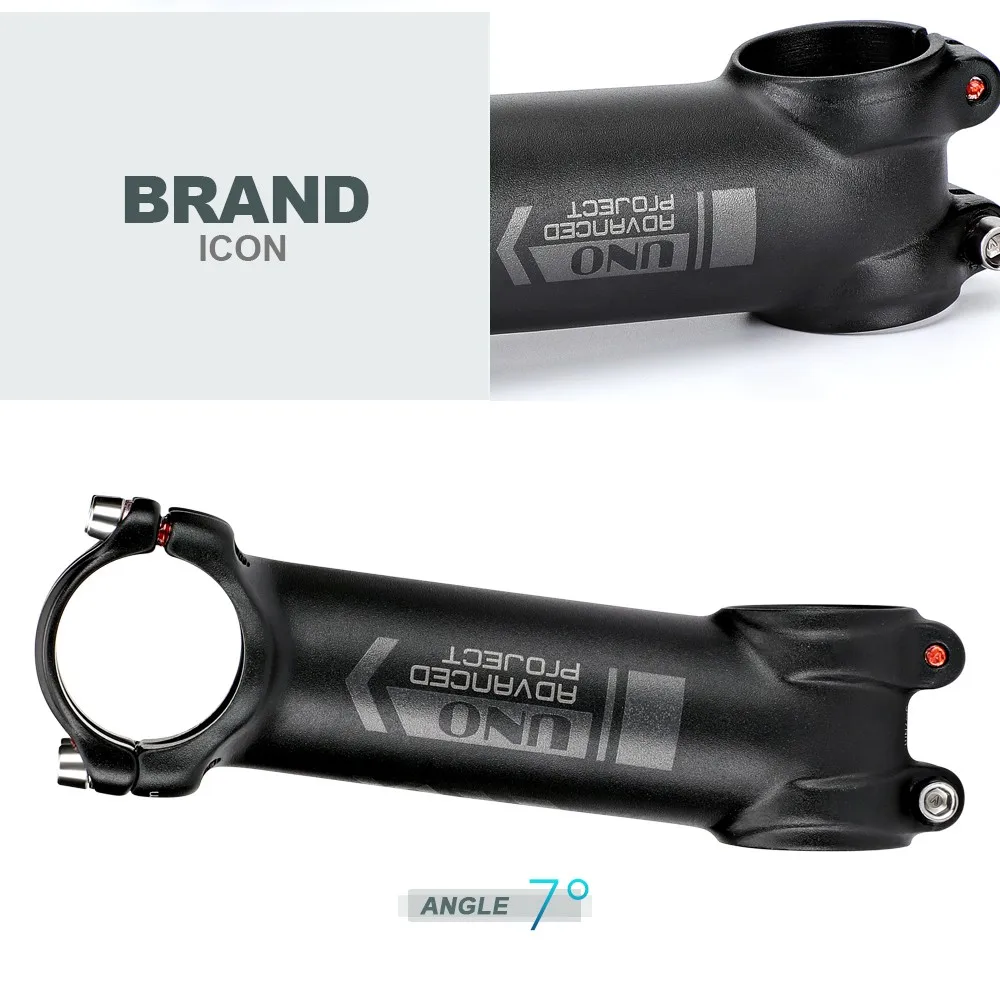 UNO Ultraleichter Fahrradvorbau 7050 Aluminiumlegierung 7/17 Grad MTB Mountain Road Fahrradvorbau 31,8 mm 60–130 mm MTB-Fahrradteile – Detail 5