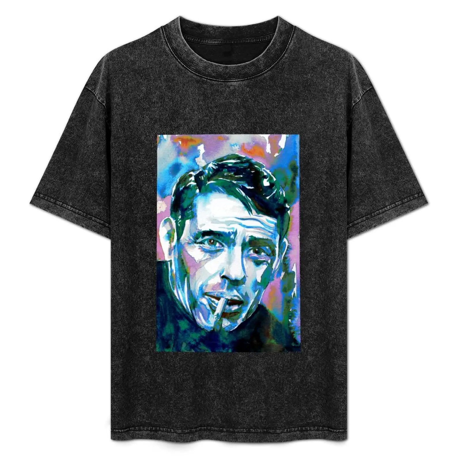 

JACQUES BREL watercolor portrait .1 T-Shirt rapper graphic tees blacks graphic tee shirt mens graphic t-shirts