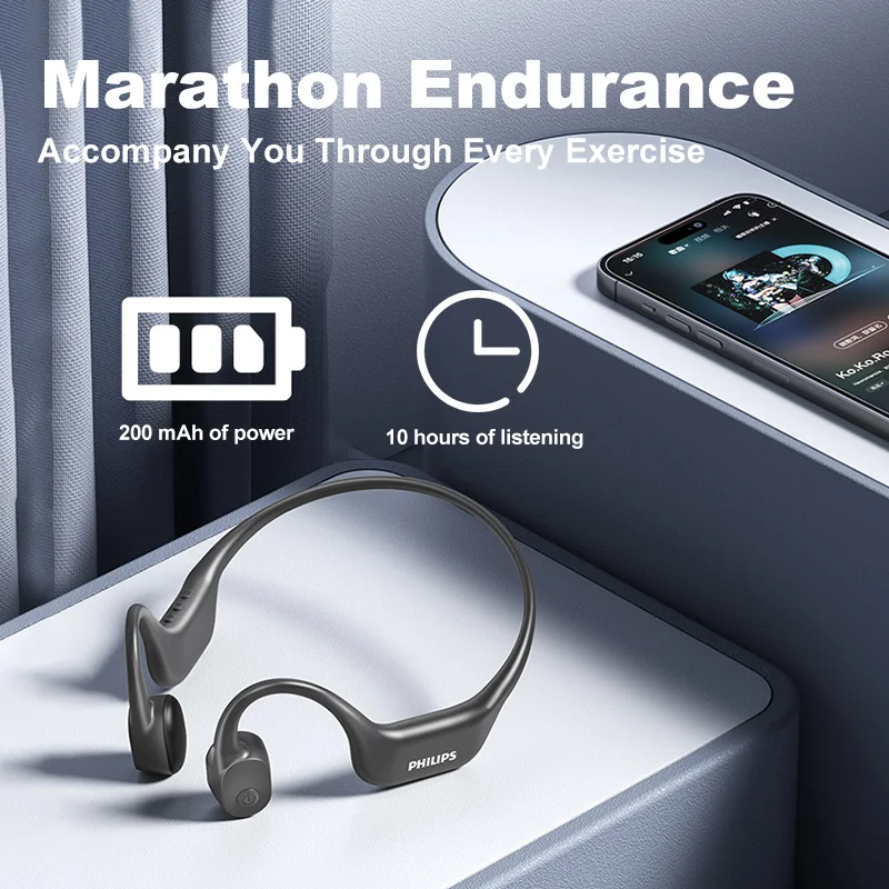 Best Quality Wireless Earphone Headset 16G Memory Headset For Swimming Philips Wireless Bone Conduction Headphones