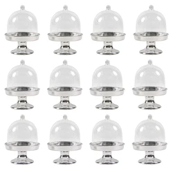 10pcs Mini Clear Candy Cupcake Holder Dessert Display Stand Wedding Birthday Party Decor Supply Baby Shower Muffin Dome Boxes