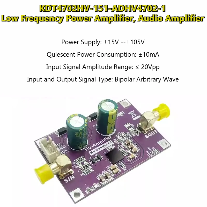 

ADHV4702-1 High Voltage Amplifier Module Operational Amplifier Piezoelectric Driver 200Vpp High Voltage Output KDT4702HV-151