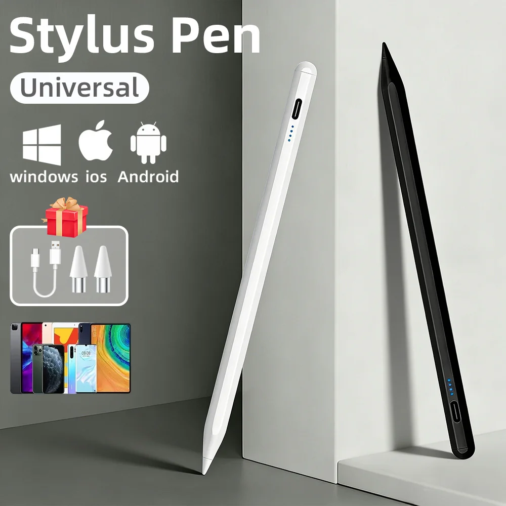 

Универсальная сенсорная ручка с дисплеем мощности для Samsung Iphone Xiaomi Android Phone Стилус для планшета Емкостный сенсорный карандаш