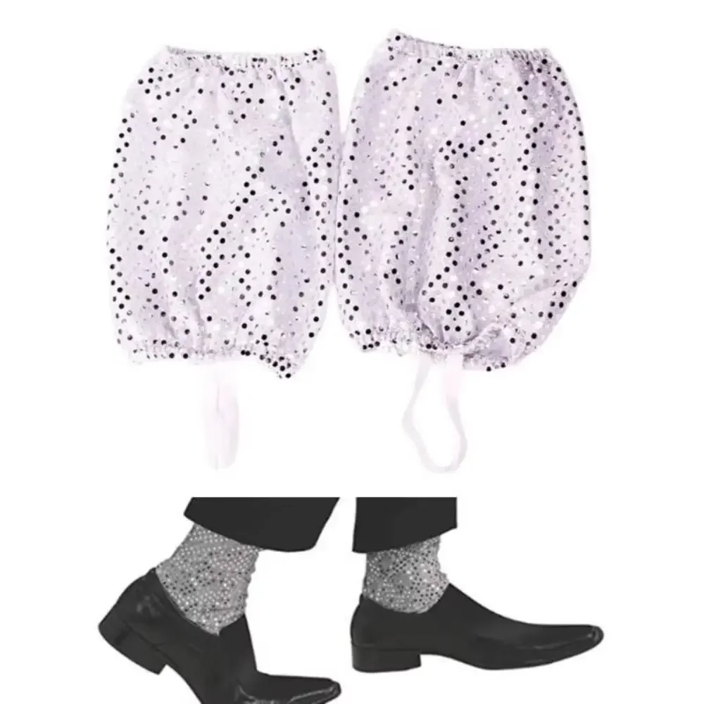 Fashionable Sequined Sequins Leg Warmers Bling Polyester Stage Costume Stretchable Elastic Sequined Sleeves Jazz Dance