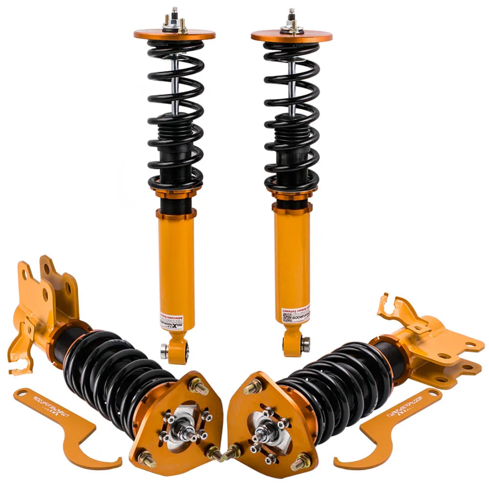 Полный комплект регулируемых амортизаторов Maxpeedingrods для Nissan S14 240SX 200SX Silvia, регулируемые амортизационные стойки.