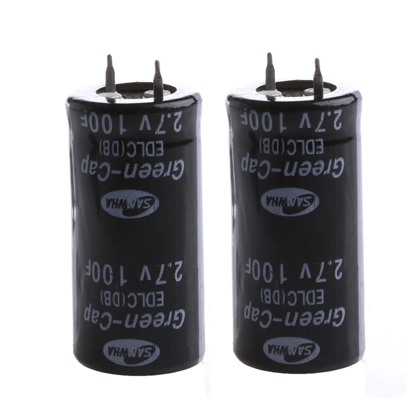 2Pcs Super Capacitor 2.7V 100F Capacitor New