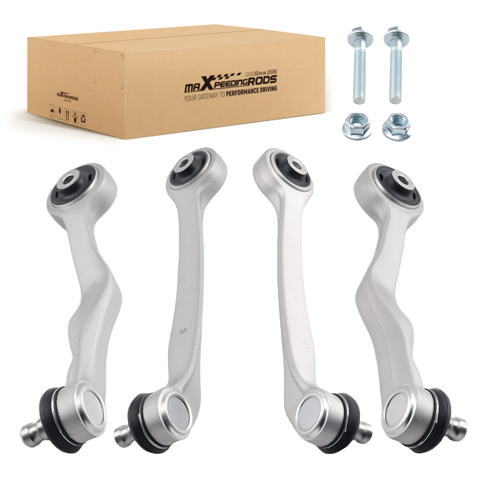 MaXpeedingrods 4x Front Wishbones Upper Control Arm Kit For Audi Allroad Skoda Superb 3U4 4BH C5 1997-2009