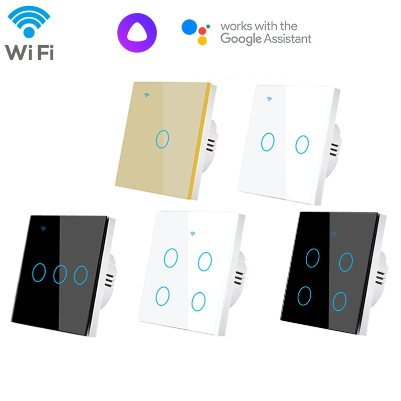 

Tuya Smart Wi-Fi Switch Touch Light Switches Works With Alexa Google Home Alice