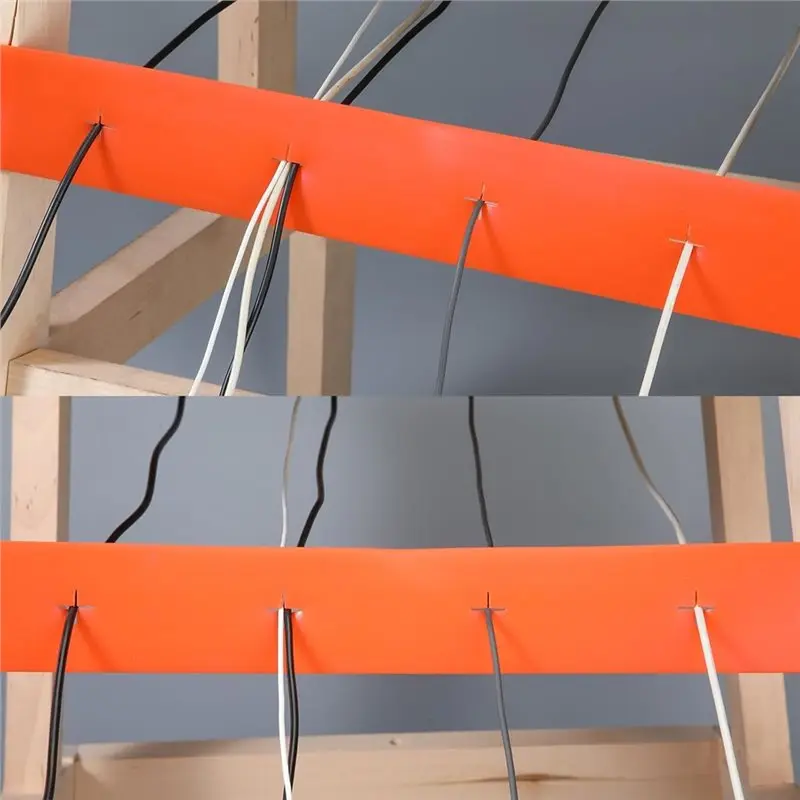 N10R-For Electrical Wire Marking Strips-Orange Perforated Strips(4Pcs 16.4Ft) For Rough In Commercial,Cables Holder For Drywall