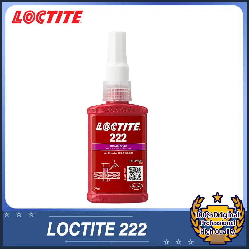 1PC LOCTITE 222 50ml Threadlocker Glue Purple Low-Strength Small Fasteners