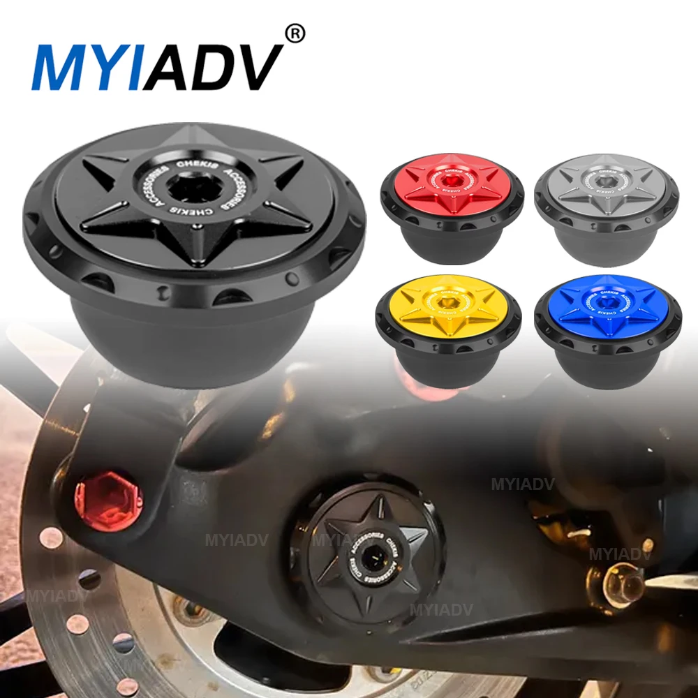 

For Honda ADV350 NSS350 Forza350 Forza300 Motorcycle Rear Axle Fork Nut Cover Wheel Axle Slider Screw Decorative Cap Accessories