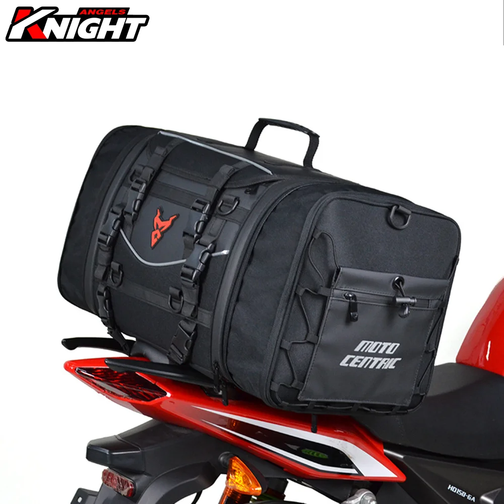 Motorcycle Back Seat Bag Large Capacity 43L Riding Bag Waterproof Reflective Extensible Portable Off-road Bag Outdoor Travel