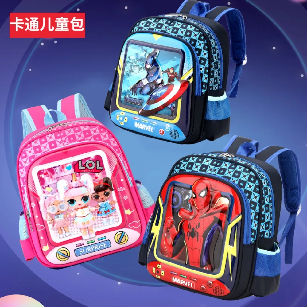 Captain America Spider Man Kinderen Schooltassen Lichtgewicht Ademende Mode Hoge Esthetische Waarde Trend Schoolrugzak Cadeau