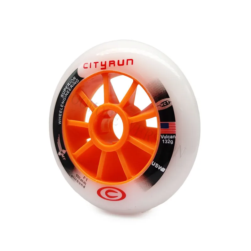 6 8 Pieces CITYRUN Speed skating wheel F1 110mm 100mm 90mm for Inline Speed Skating Track Road Marathon 608rs High Speed Bearing