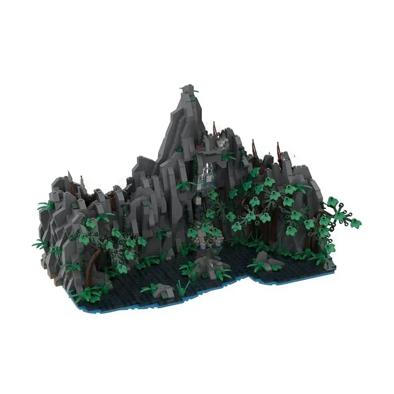 

Замок Кирпичи Волшебные Кольца Moc Строительные Блоки Фильм Сцена Запрещено Модель Бассейна DIY Сборка Вид на улицу Игрушки Подарки для детей