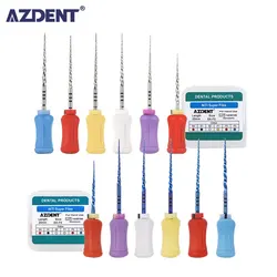 AZDENT 6Pcs/Box Dental Endodontic NiTi Hand Use Heat Activated Rotary File SX-F3 Root Canal 25mm Super Files Narzędzia stomatologiczne