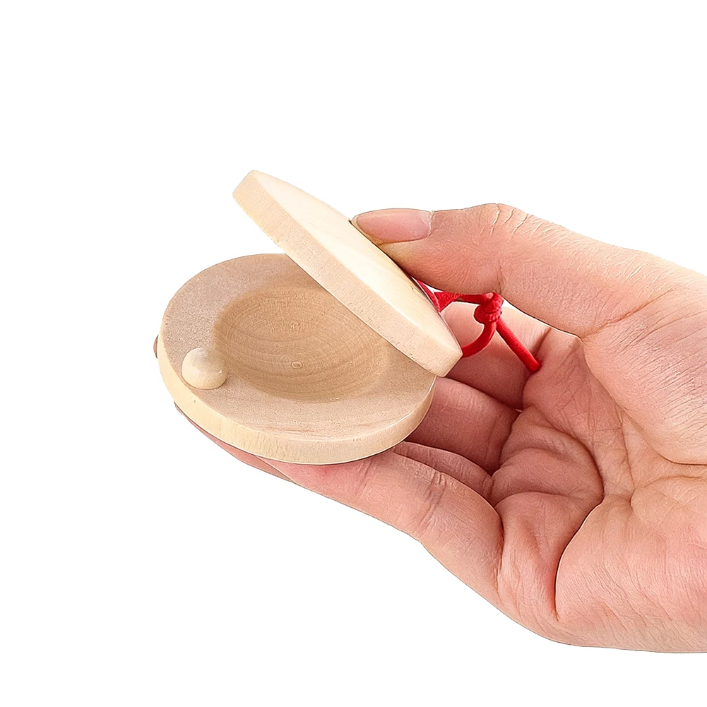 Wooden Beginner Musical Tambourine Festive Party Entertainment Prop Percussion Instrument Rhythm Training Children's Toy Gift