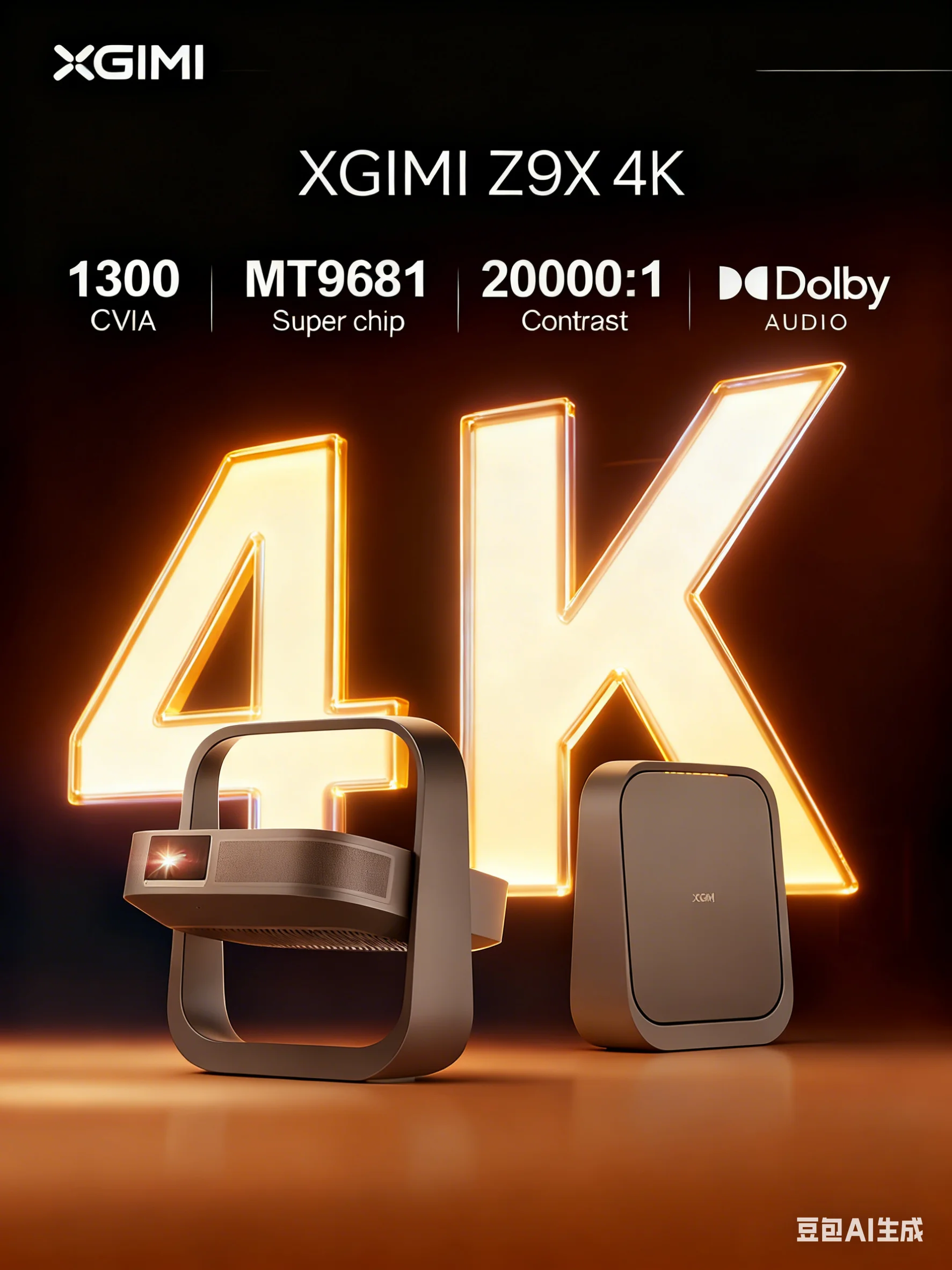 XGIMI Z9X 4K Portable Triple Color Laser Projector 3D Optical Zoom