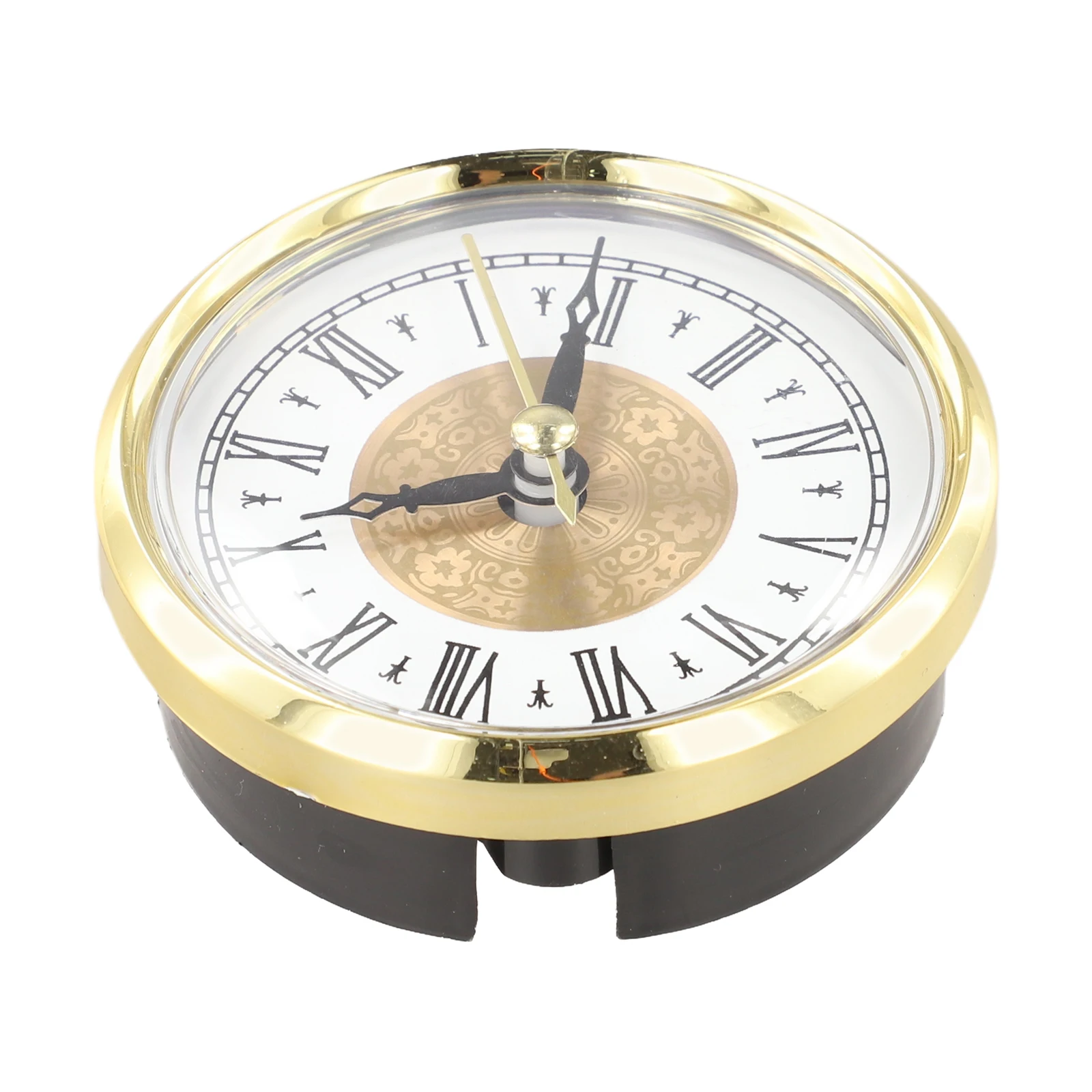 80MM Clock Insert Clock Movement Replacement Crafts Black Arabic Numerals Colored Trim Fits 2.8 Inch Round Hole