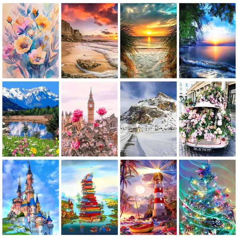 

RUOPOTY Diy Painting By Numbers Flowers Modern Picture Coloring Handpainted Paint On Numbers Unique Gift Home Decor