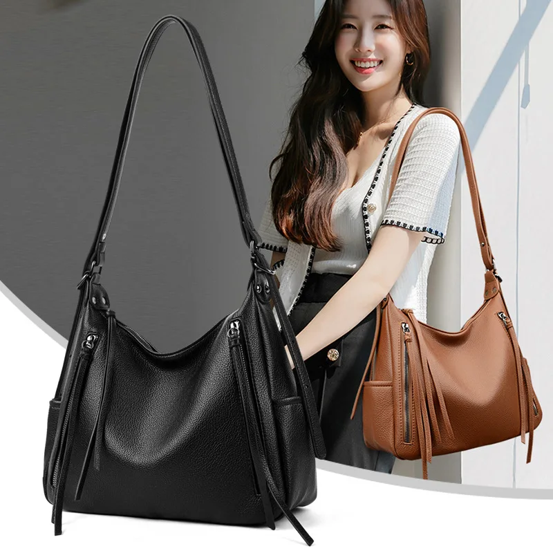 

New Large-capacity Commuter Shoulder Bag, Stylish and Simple Versatile Handbag, Women's Messenger Bag