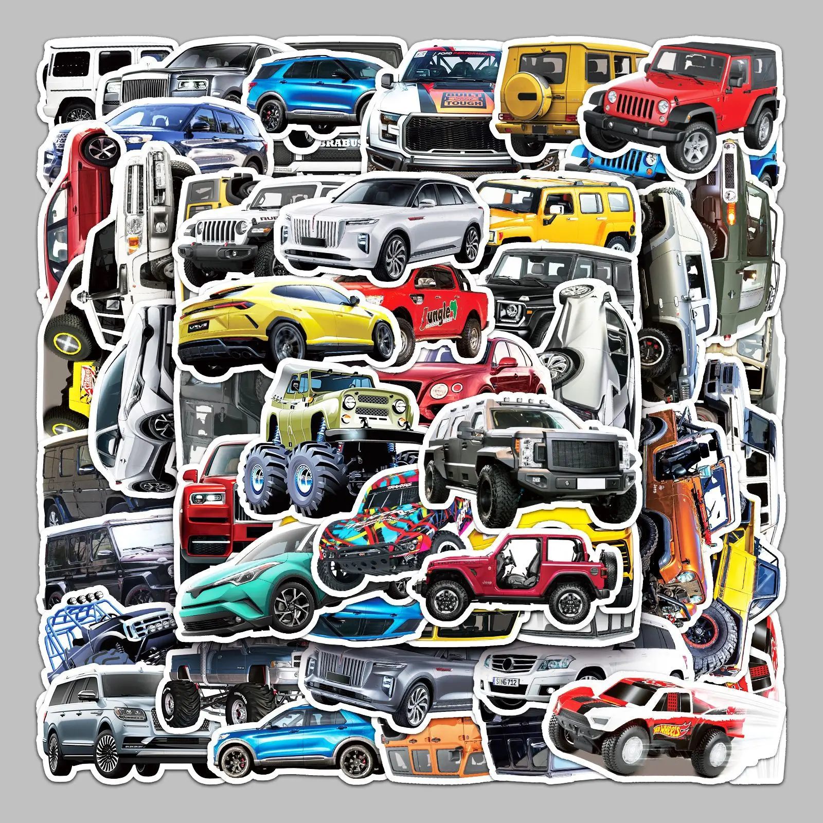 51pcs Off-road Vehicle Series Graffiti Stickers Suitable for Helmet Desktop Wall Decoration DIY Sticker Pack Wholesale