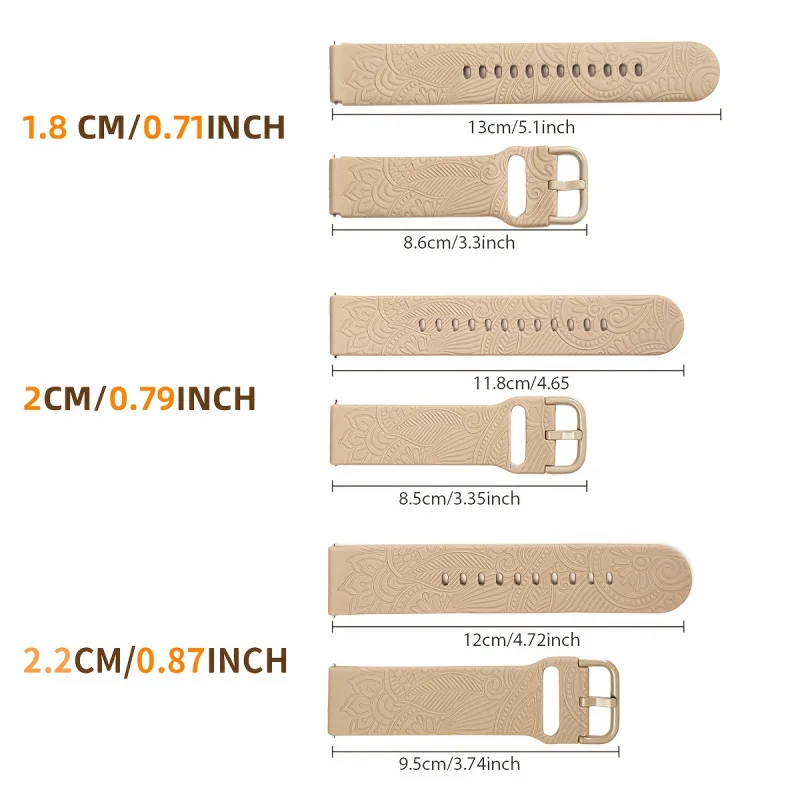 18/20/22mm Engrave Band for Samsung Galaxy Watch 7/6/5/4/FE (40/44mm) Gear S3 Silicone Strap Classic 43/45mm Active 2