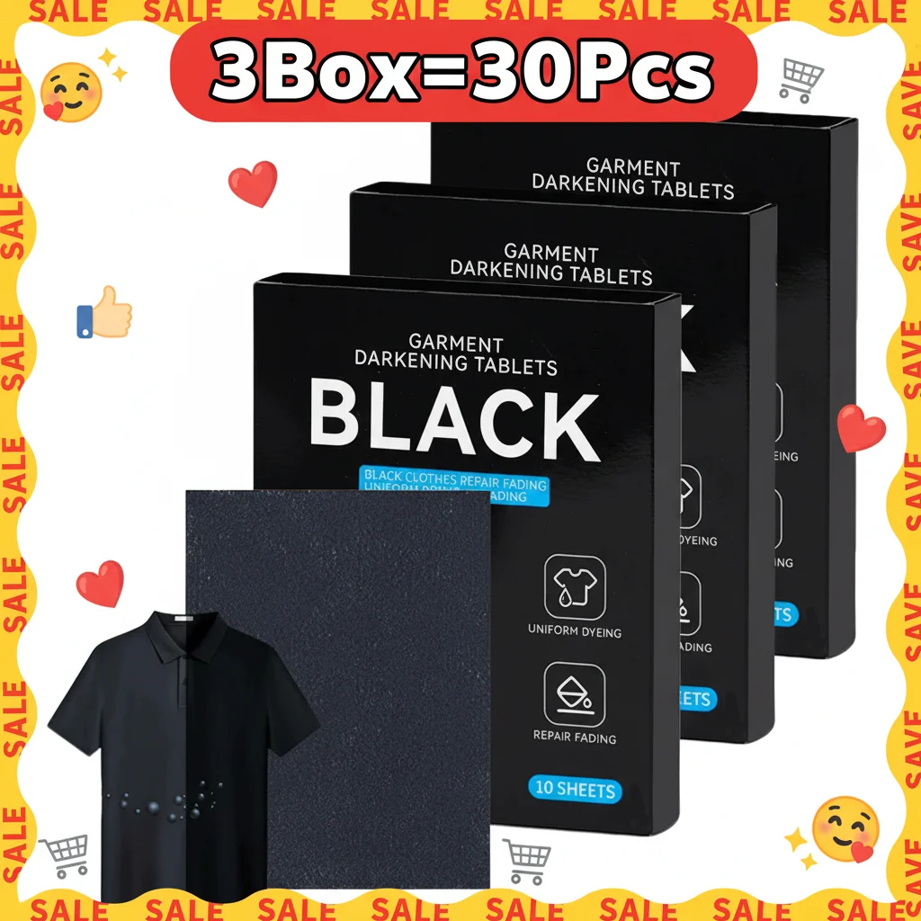 Clothes Blackening Dyeing Laundry Tablets Non-woven Black Color Enhanced Tablets Washing Machine Clothes Color Protection Sheets