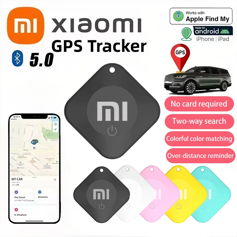 Xiaomi GPS Tracker Bluetooth 5.0 Anti-verloren GPS Mini-apparaat Huisdier Kindertas Portemonnee Tracking Smart Finder Locator voor IOS Android