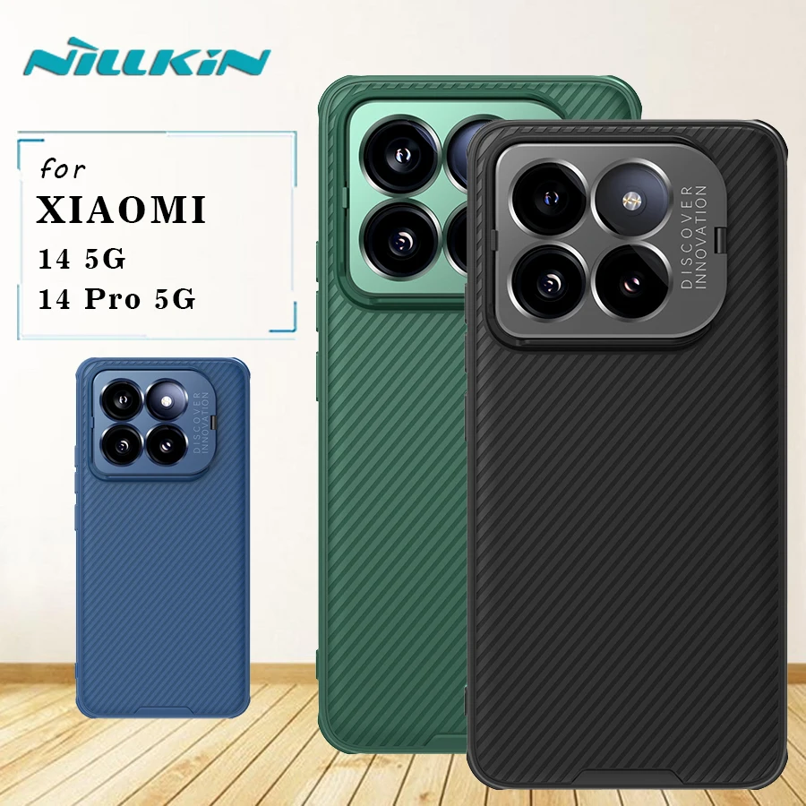 

for Xiaomi Mi 14 Pro / 14 5G Case Nillkin CamShield Prop with Camera Cutout Protector with Stand for Xiaomi Mi 14 Pro 5G Men