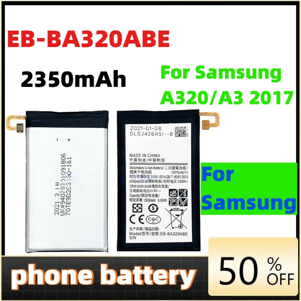 

EB-BA320ABE 2350mAh phone battery For Samsung Galaxy A3 (2017) A320 SM-A320F A320Y A320FL A320F/DS A320Y/DS