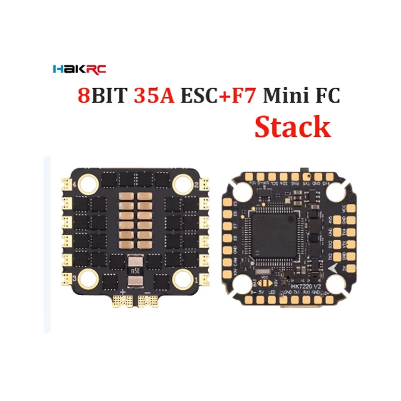 HAKRC F7220 V2 F7 Mini Flight Controller Dual BEC With 8BIT 35A 4in1 ESC Stack DShot150/300/600/1200 PWM for RC FPV Racing Drone