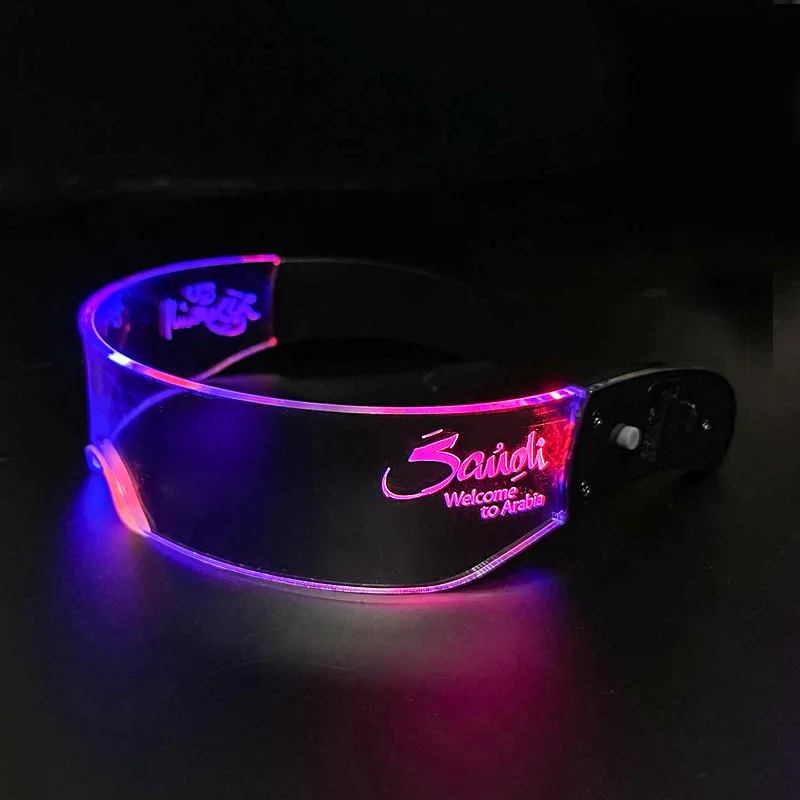 

Adult LED Luminous Glasses Nightclub Party Dance Wear Colorful Light Up Accessories Men Women Fashion Rave DJ Punk Goggles