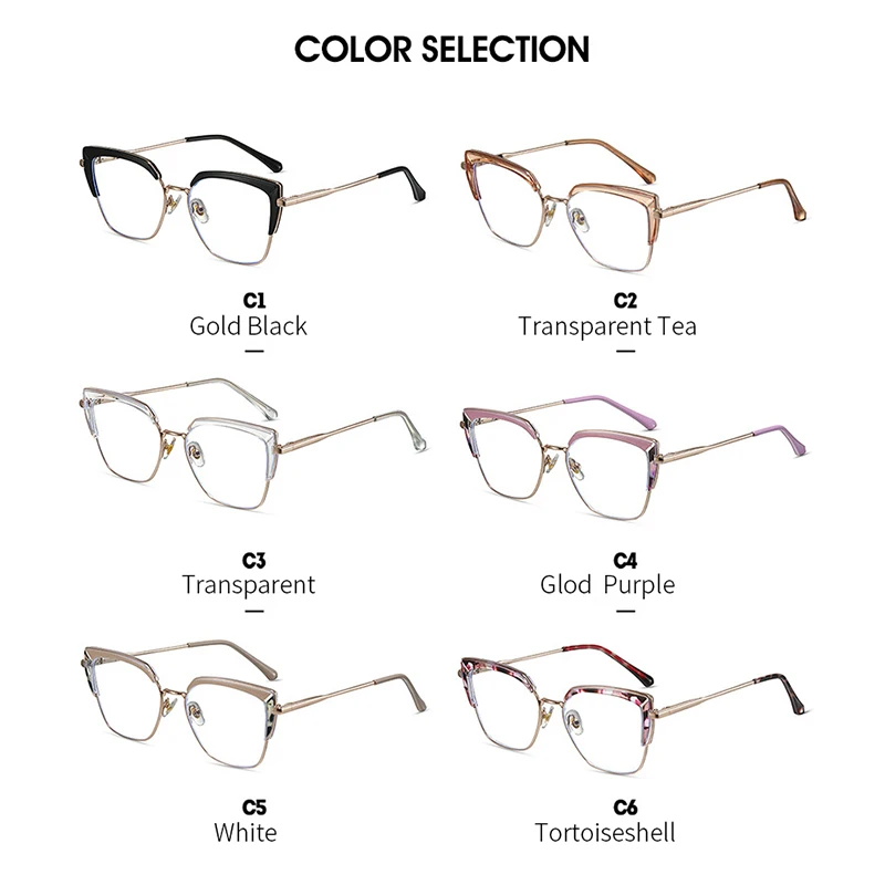 KatKani-Lunettes à monture œil de chat pour femmes, branches de printemps rétro, blocage de la lumière bleue, contrevenants optiques, lunettes en alliage TR90, tendance de la mode