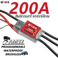 RCXAZ Brushless ESC AM32 200A ESC Programmable for 1/5 1/7 1/8 RC Losi Kraken Arrma Traxxas Off-Road