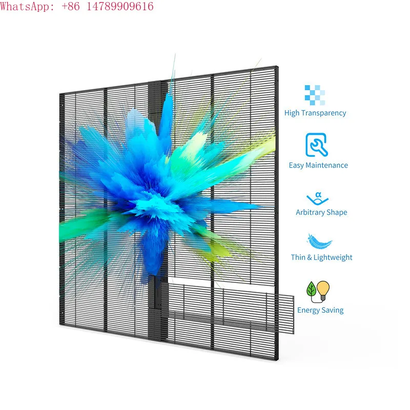 LED Flying Carpet DisplayHD Transparent Display Screen Panel Glass Adhesive Transparent Display Outdoor Rental Indoor Transparen