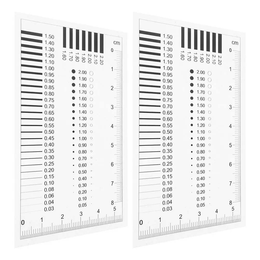 2 قطعة عالية الدقة الكراك عرض مقياس شفافة بقعة التفتيش حاكم لقياس عيوب عرض خط القطر #1