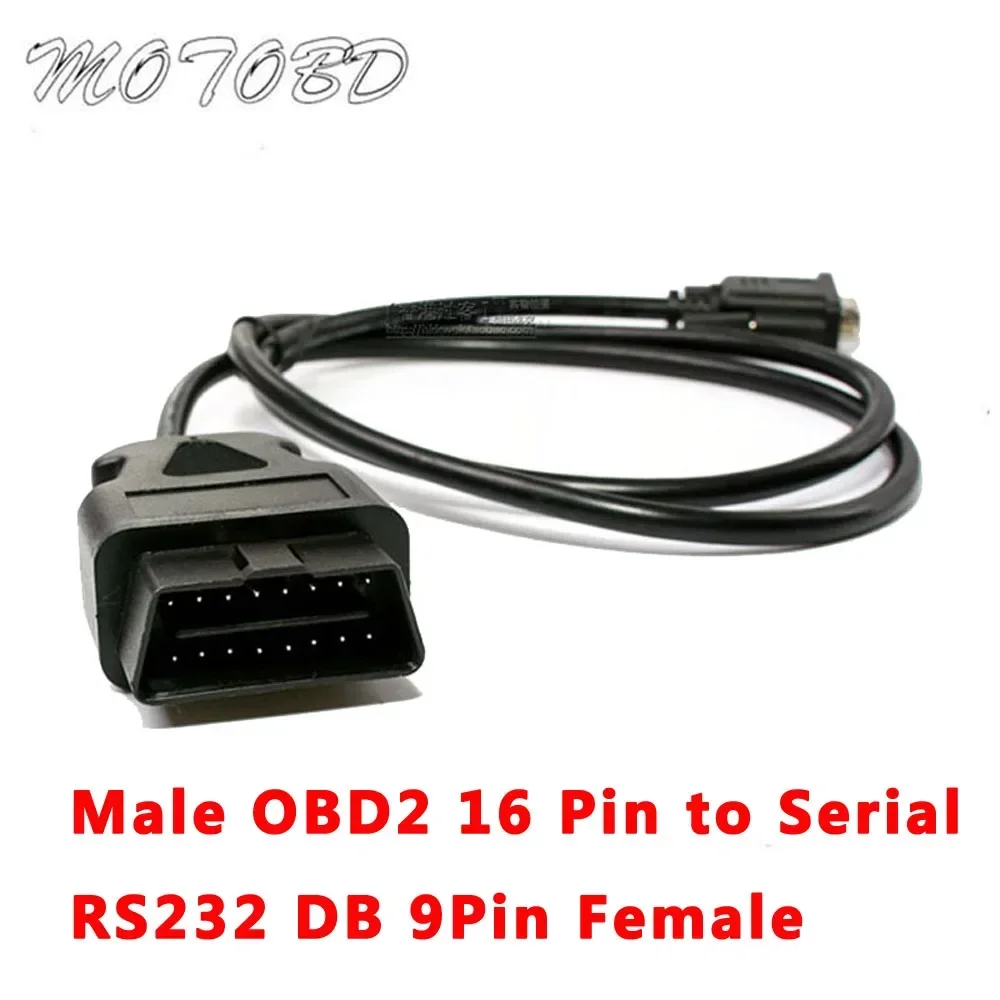 

OBD2 16pin Plug To DB 9Pin RS232 Serial Auto Scanner Connector OBD2 16 Pin Male To Female Extension Adapter Car Diagnostic Cable