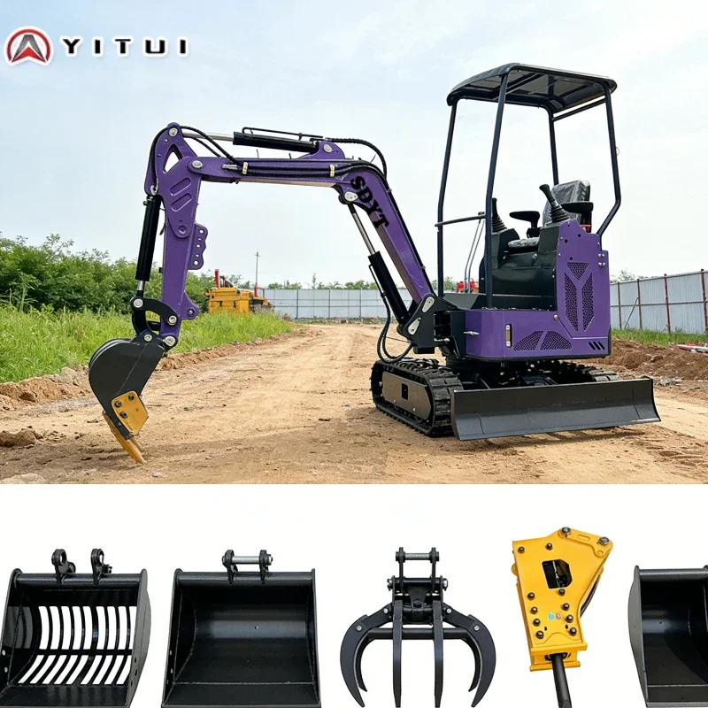 

Hot-Sell 1.5 Ton Mini Excavator Engine Track High Efficiency Customized Adjustable Working Radius Reinforced Chassis Foldable Bo