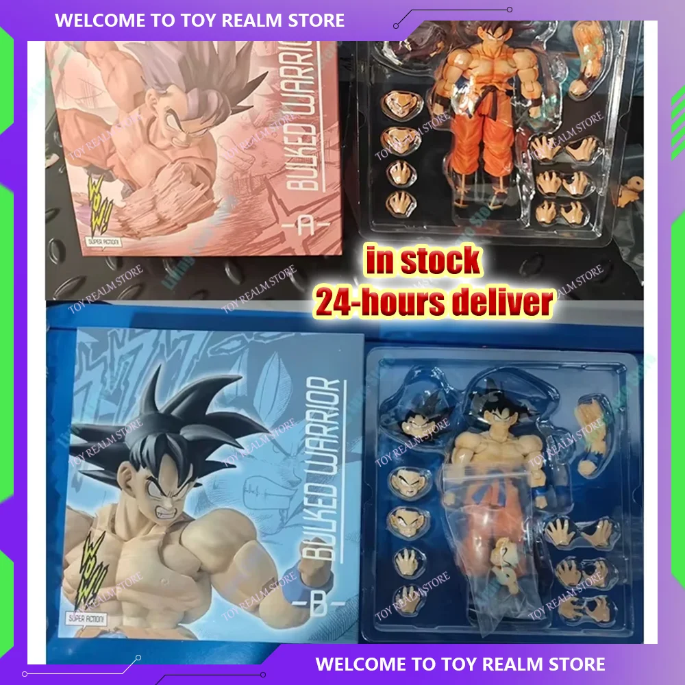 En Stock Wow Super Action Studio 1/12 Dragon Ball Anime figura Kaiouken Son Goku figura de acción recoger Goku modelo juguetes regalos