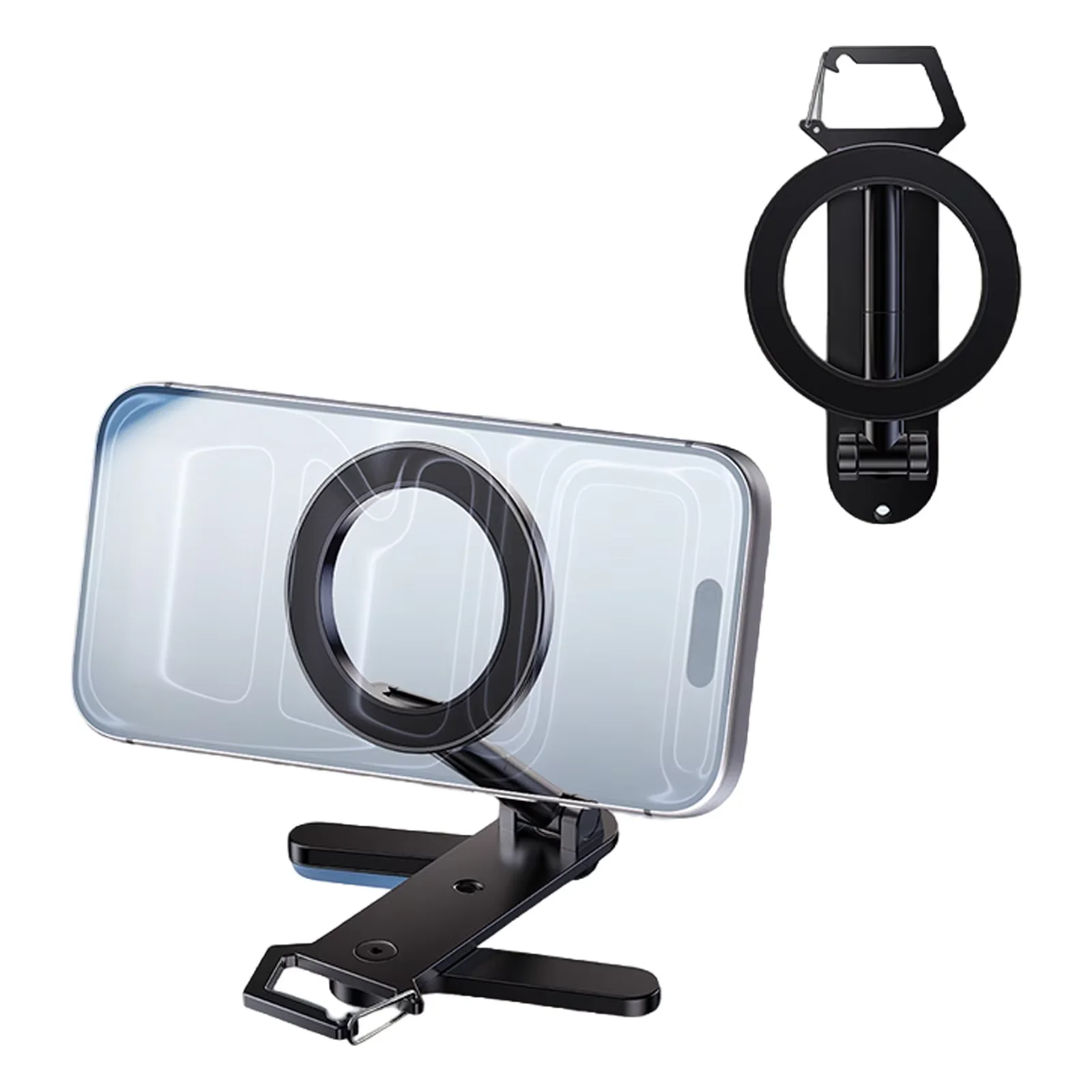 

Multifunctional Magnetic Phone Stand Foldable Portable Phone Selfie Tripod Mount For Magsafe iPhone 17 16 15 14 13 12 Pro Max