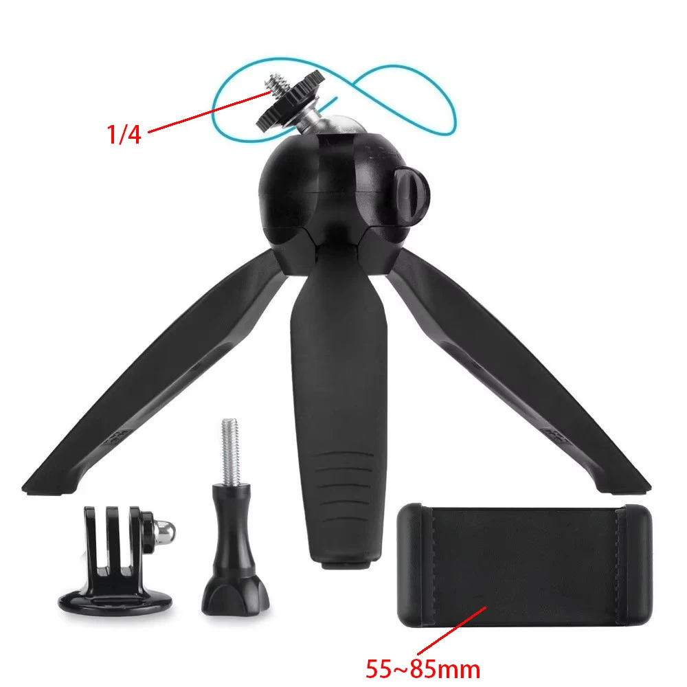 

Основание штатива 3 в 1 и ручка стабилизатора для всех GoPro Hero 5, черный, сессионный, штатив с винтом 1/4, штатив с мини-динамином 1/4-20