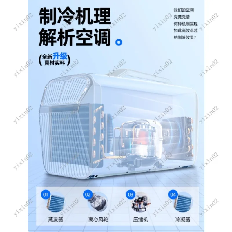 Small Portable Solar AC 5200BTU for Camping Outdoor Air Conditioner Unit 110V/220V Compact Travel-Friendly Climate Control