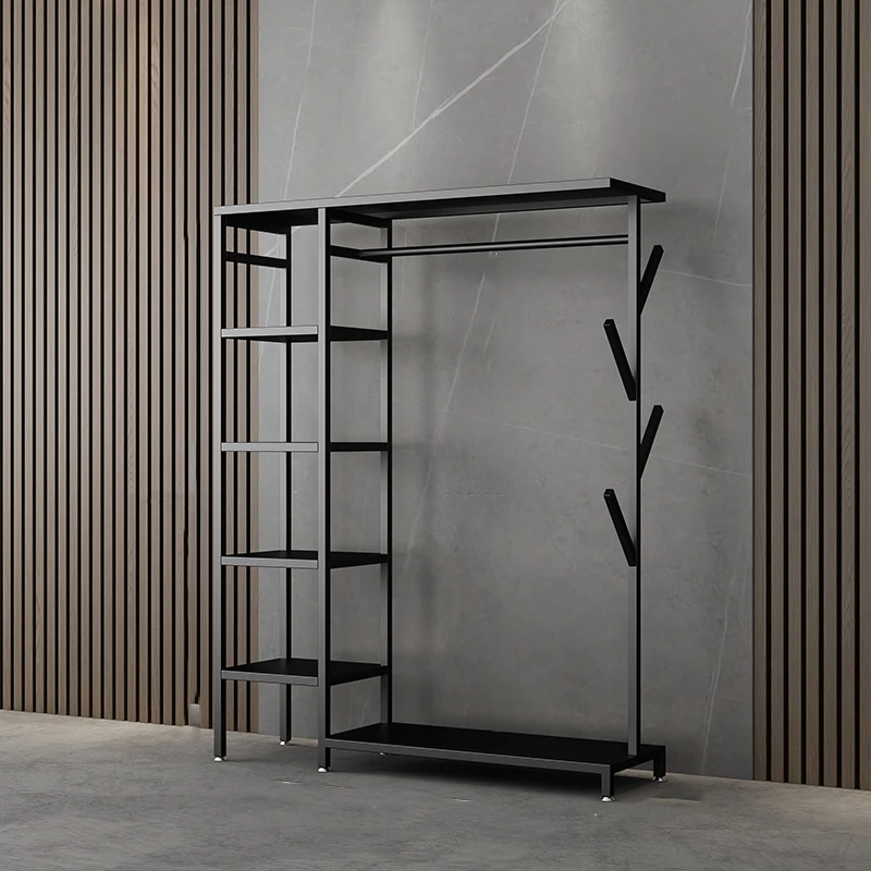 Schiene Schuh Schlafzimmer Mantel Rack Stehen Shop Display Nordic Metall Mantel Rack Innen Moderne Colgador De Ropa Wohnzimmer Dekoration