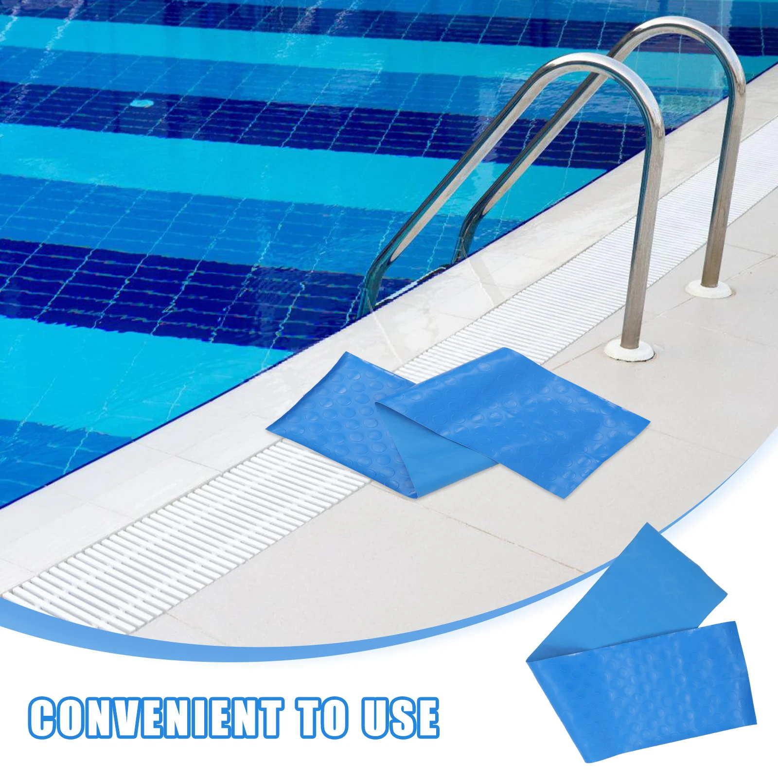 2 قطعة المضادة للانزلاق بركة سلم حصيرة عدم الانزلاق بولي كلوريد الفينيل في الهواء الطلق حمام سباحة درج وسادة واقية حصيرة لاستخدام سلم آمن #2